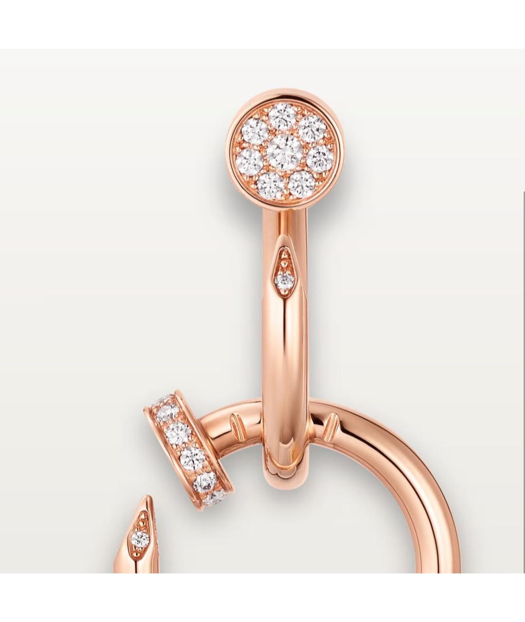 CARTIER Желтые серьги из розового золота, фото 5