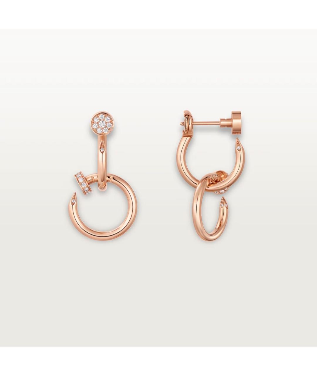CARTIER Желтые серьги из розового золота, фото 4