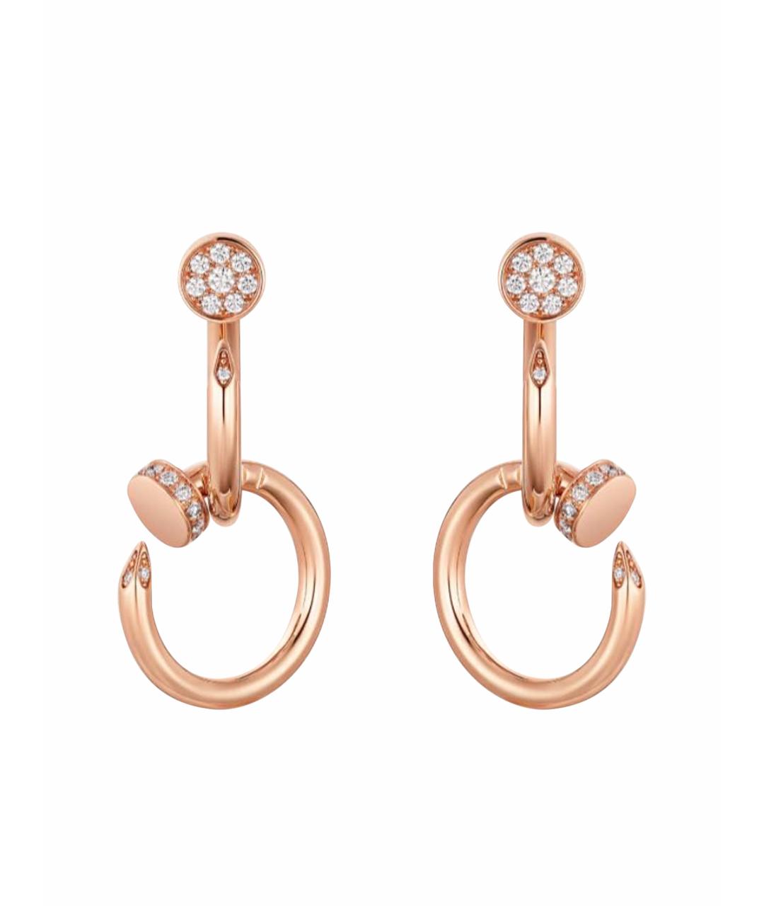 CARTIER Желтые серьги из розового золота, фото 1