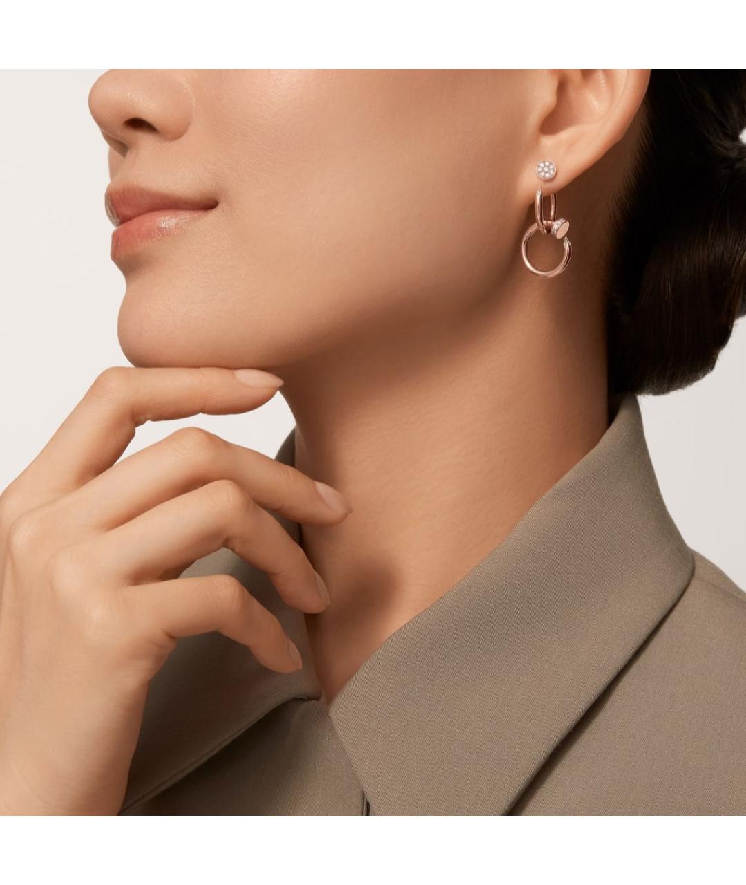 CARTIER Желтые серьги из розового золота, фото 2