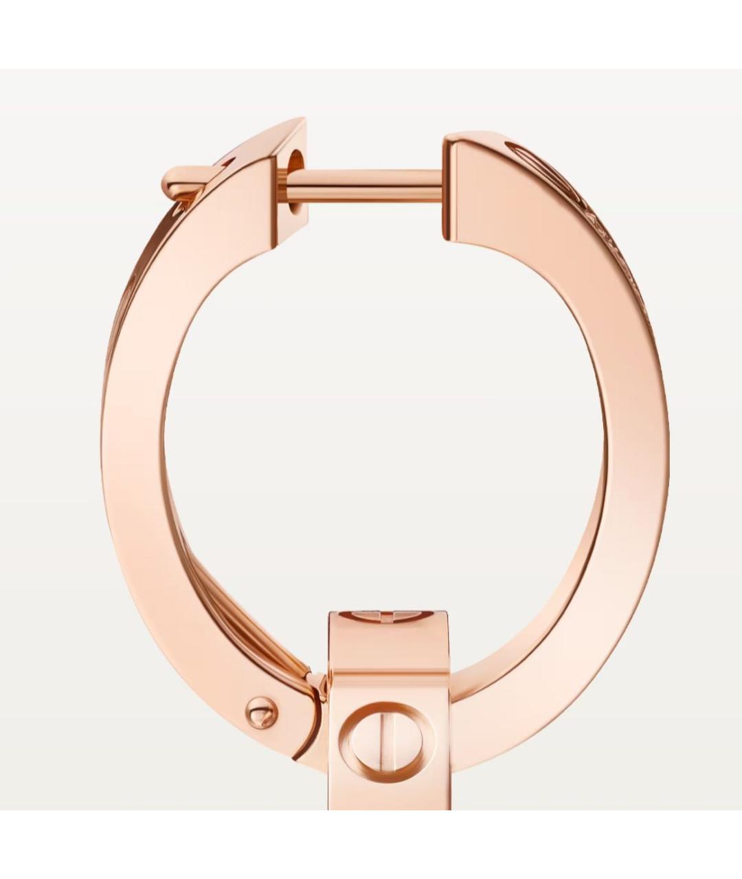 CARTIER Желтые серьги из розового золота, фото 4