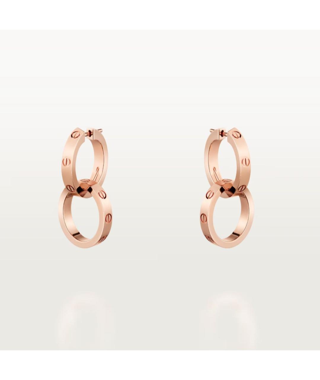 CARTIER Желтые серьги из розового золота, фото 7