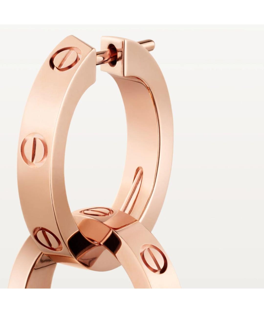 CARTIER Желтые серьги из розового золота, фото 5