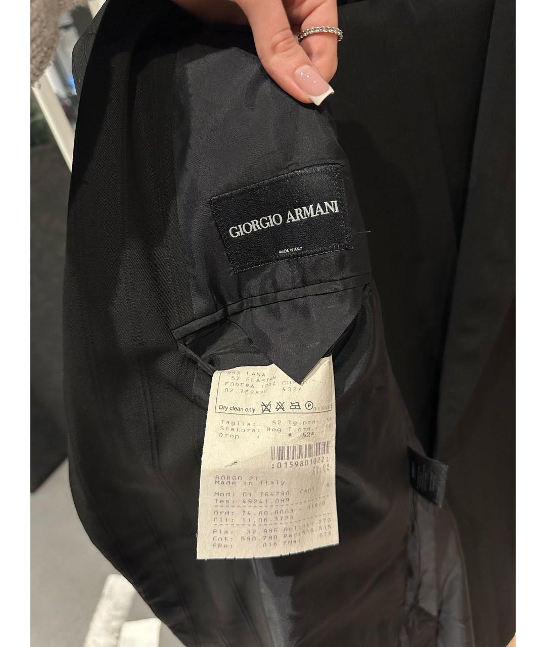 GIORGIO ARMANI Черный классический костюм, фото 5