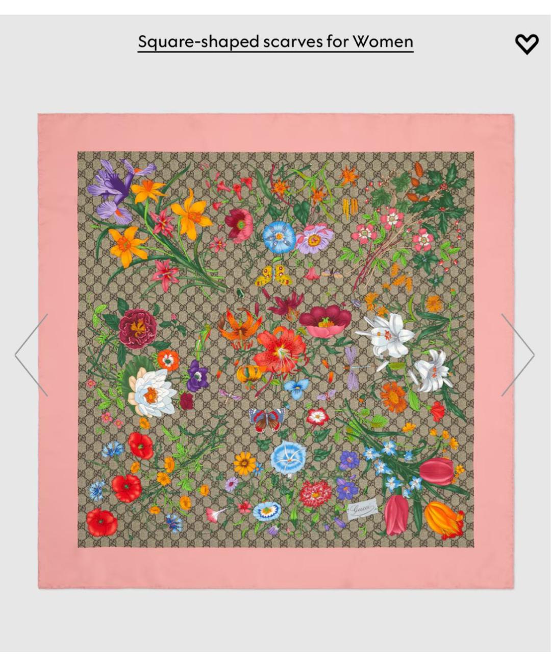 GUCCI Шелковый шарф, фото 5