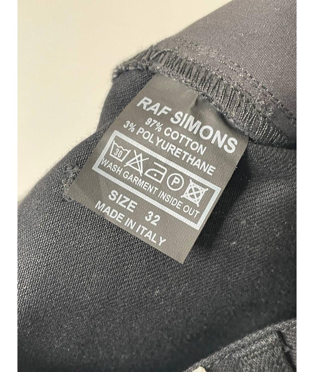 RAF SIMONS Черные хлопковые джинсы, фото 5