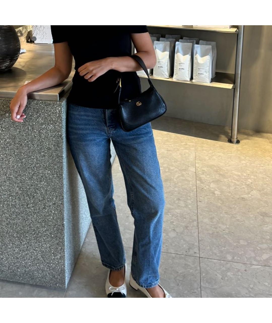 GUCCI Черная кожаная сумка с короткими ручками, фото 2