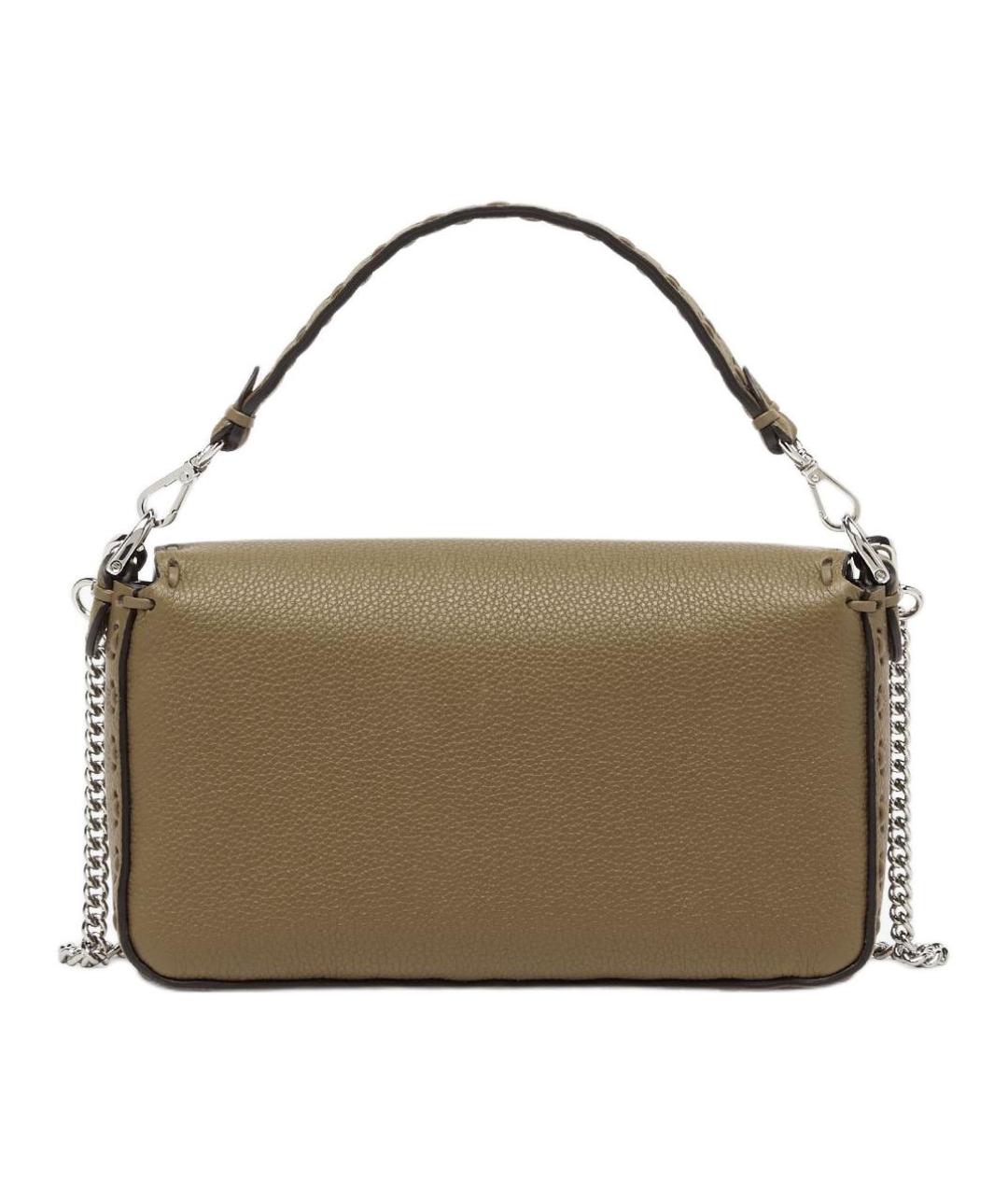 FENDI Зеленая кожаная сумка через плечо, фото 3