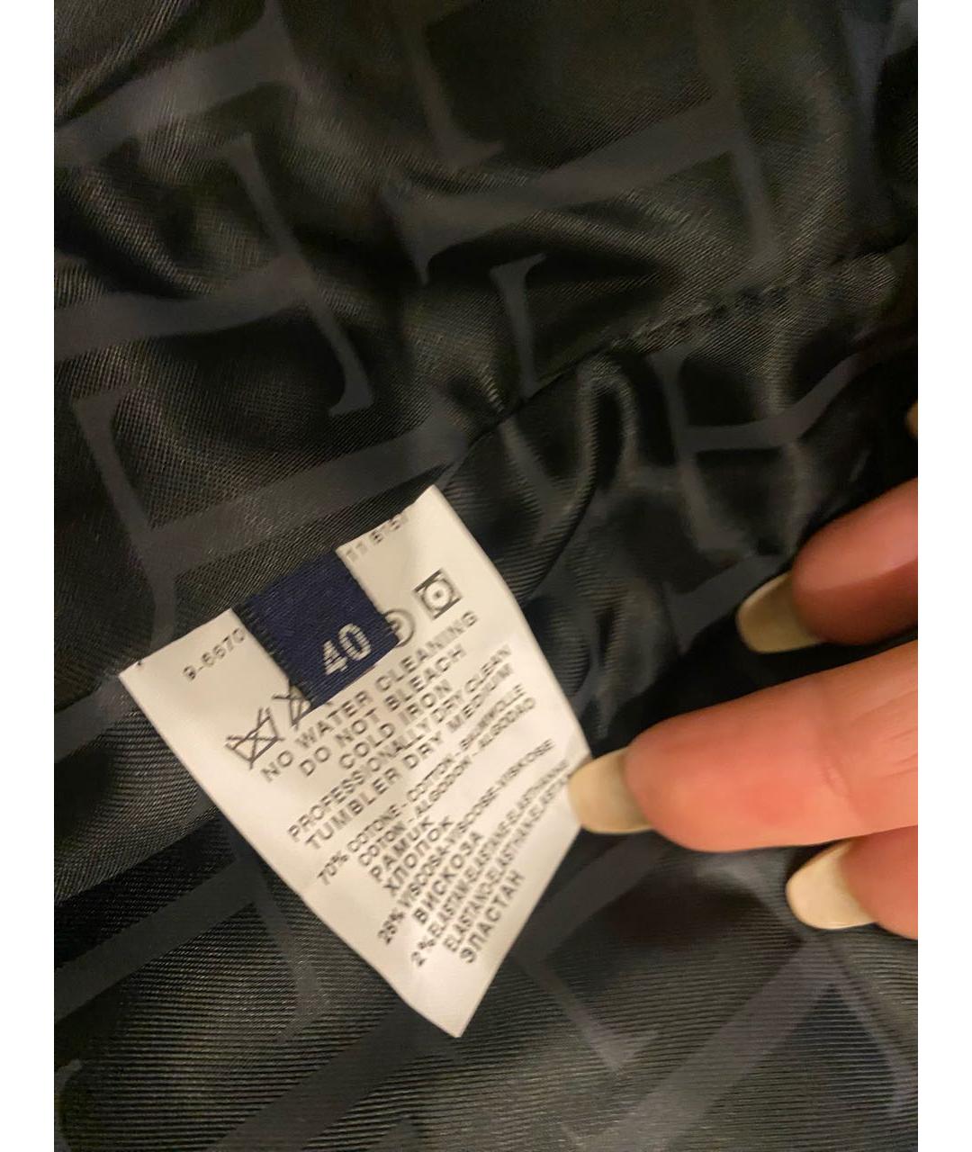 TRUSSARDI Горчичный бархатный костюм с брюками, фото 4