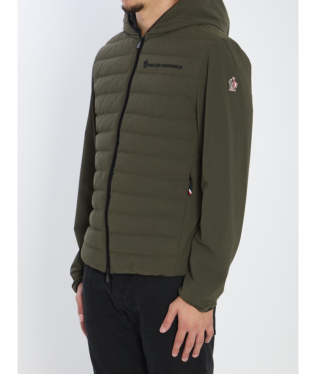 MONCLER GRENOBLE Зеленая полиэстеровая куртка, фото 3