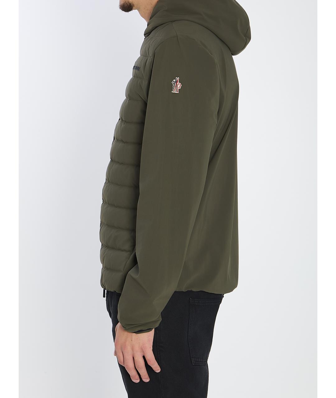 MONCLER GRENOBLE Зеленая полиэстеровая куртка, фото 4