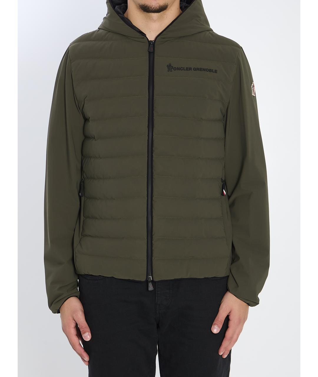 MONCLER GRENOBLE Зеленая полиэстеровая куртка, фото 2
