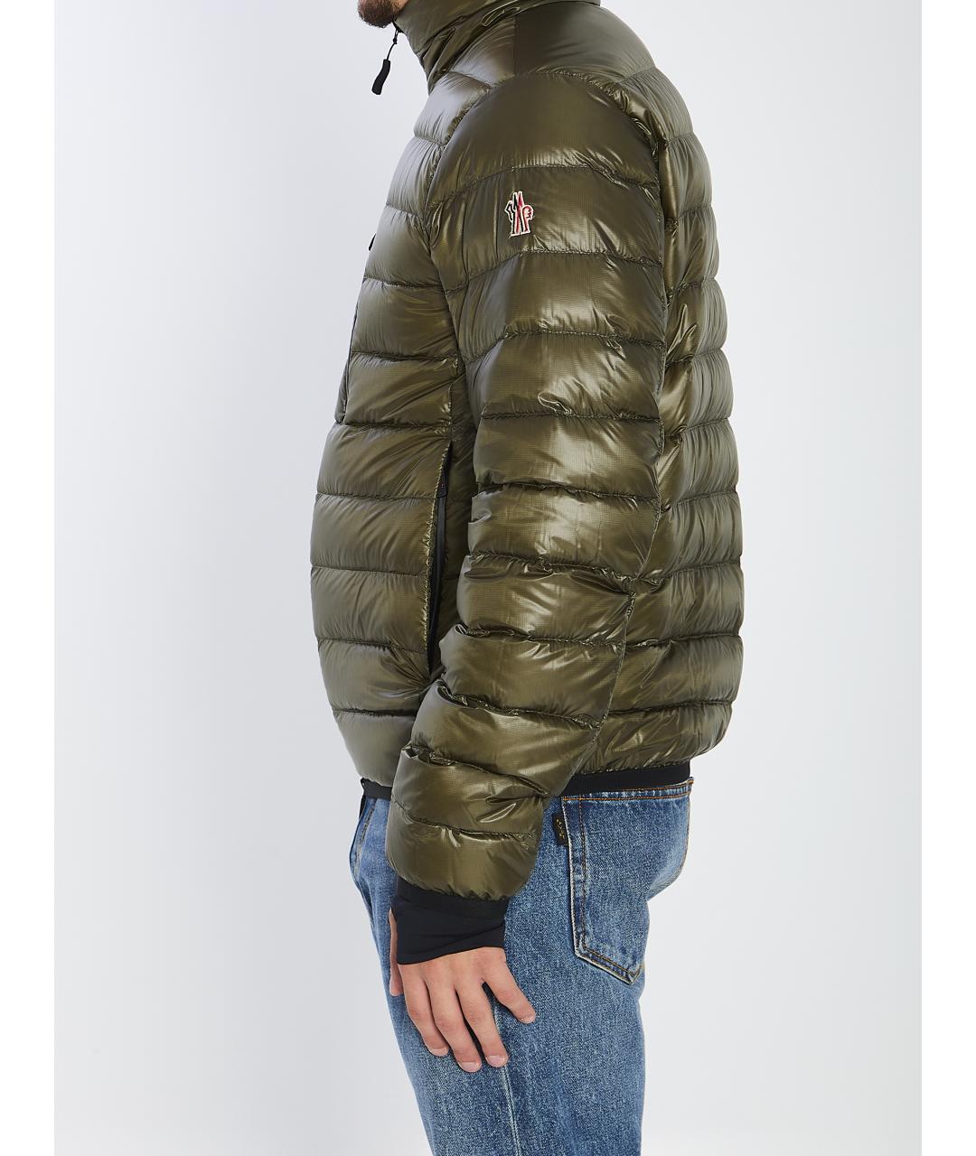 MONCLER GRENOBLE Зеленая полиамидовая куртка, фото 4