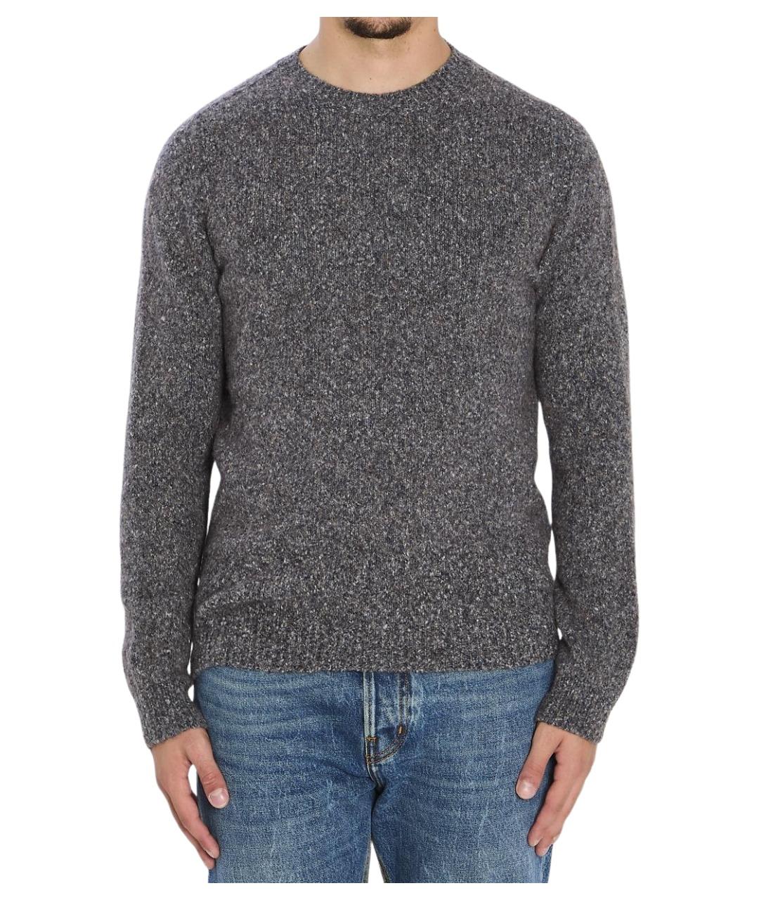 ROBERTO COLLINA Серый хлопковый джемпер / свитер, фото 1