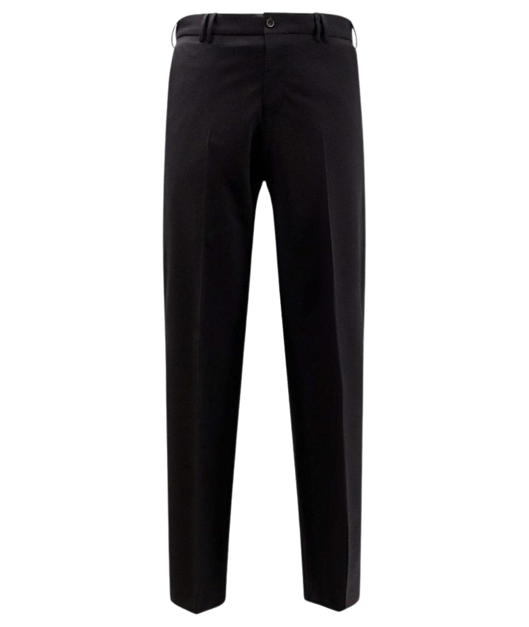 PT TORINO Черные шерстяные повседневные брюки, фото 1
