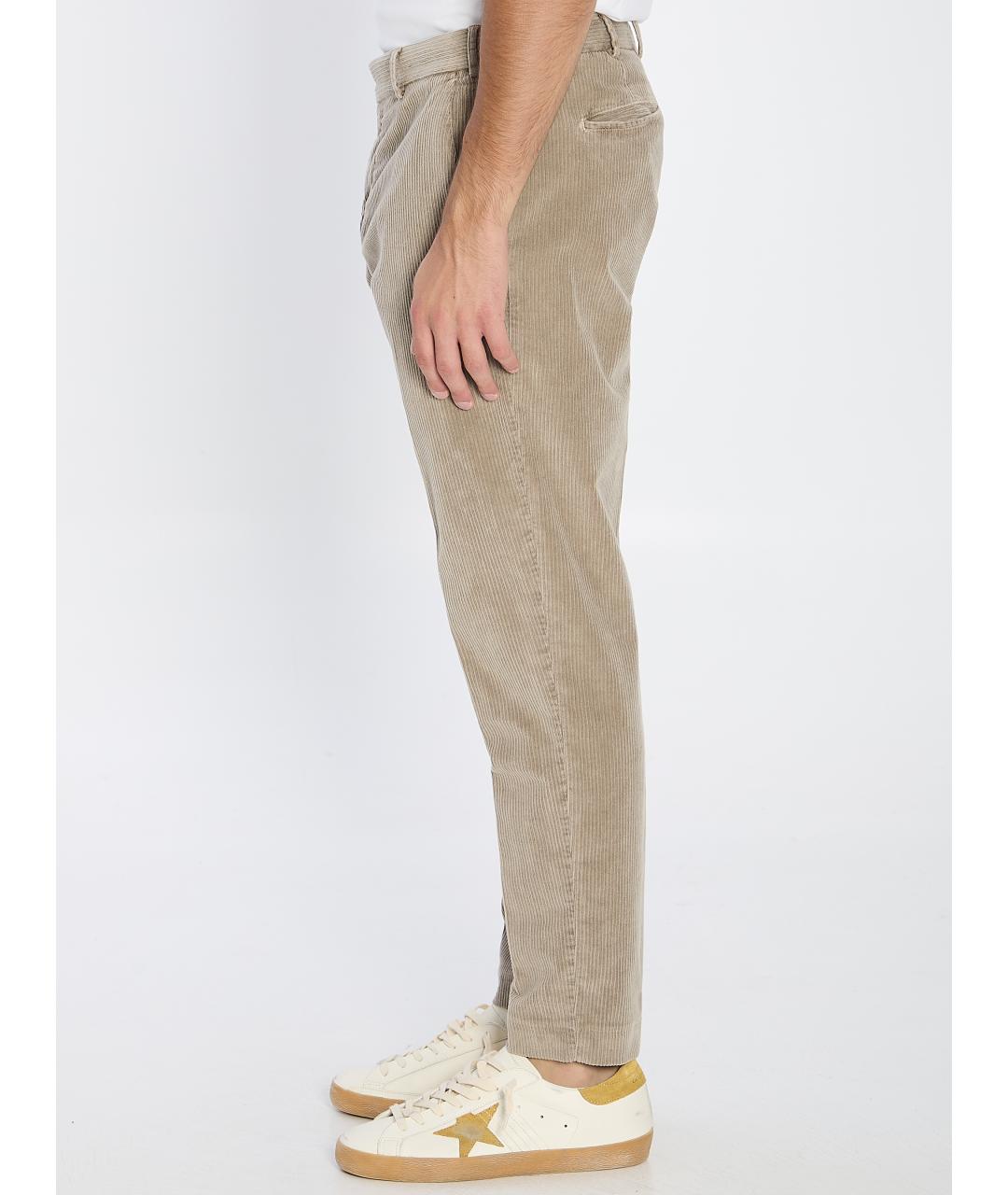PT TORINO Бежевые хлопковые повседневные брюки, фото 4