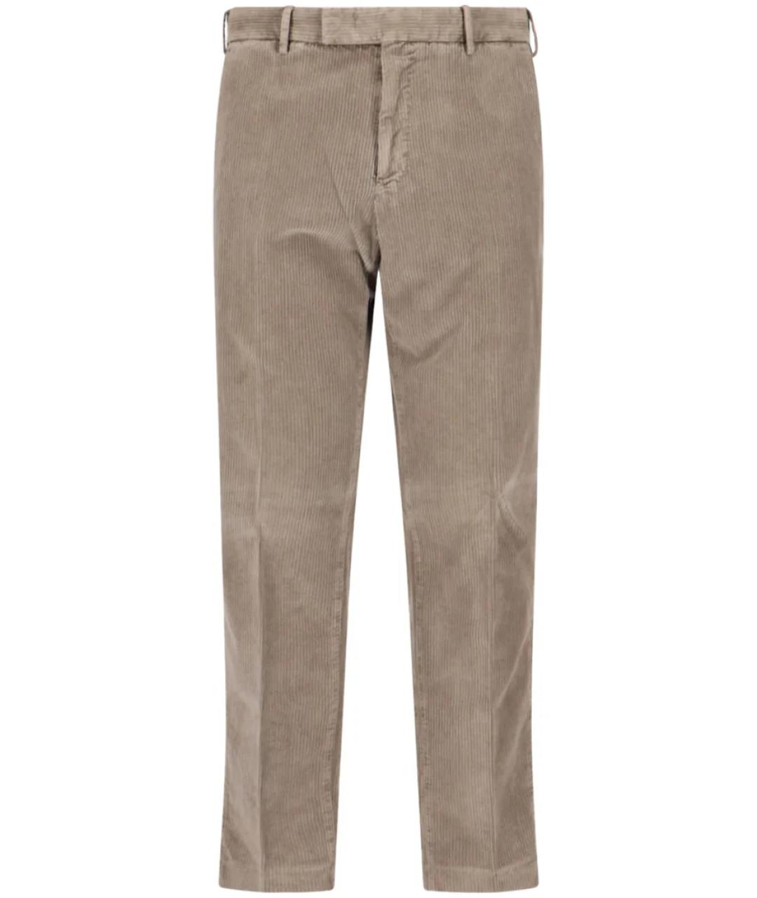 PT TORINO Бежевые хлопковые повседневные брюки, фото 1