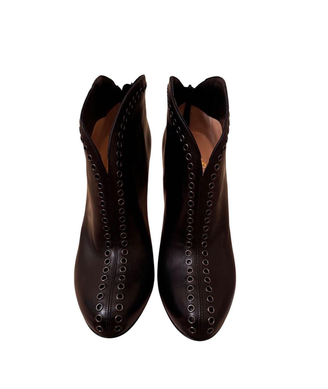 CHRISTIAN LOUBOUTIN Черные кожаные ботильоны, фото 2