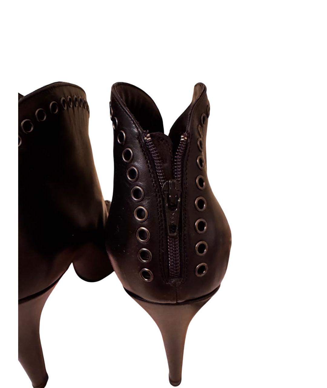 CHRISTIAN LOUBOUTIN Черные кожаные ботильоны, фото 3