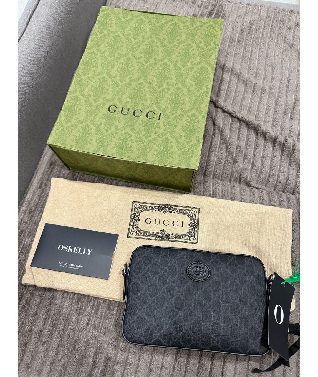 GUCCI Черная барсетка, фото 3