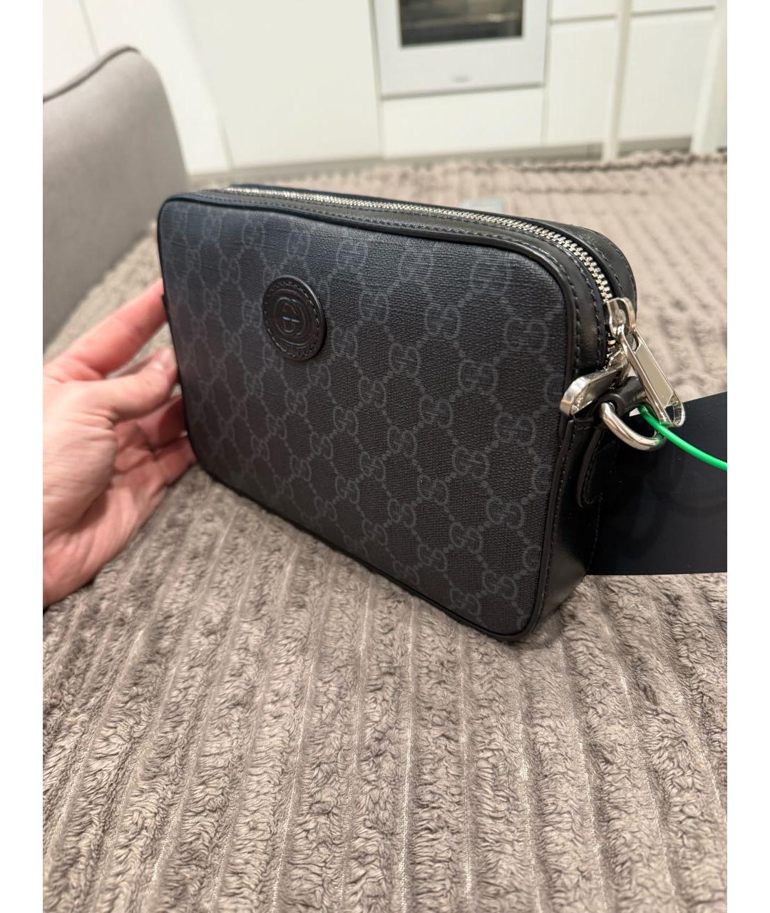 GUCCI Черная барсетка, фото 4
