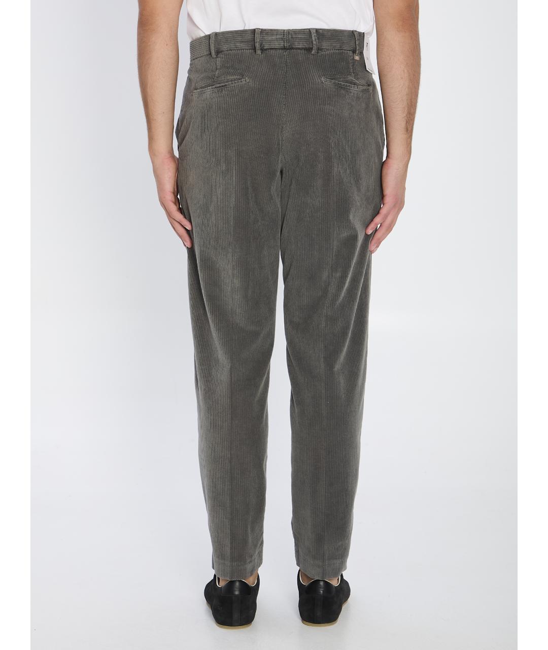 PT TORINO Серые хлопковые повседневные брюки, фото 4