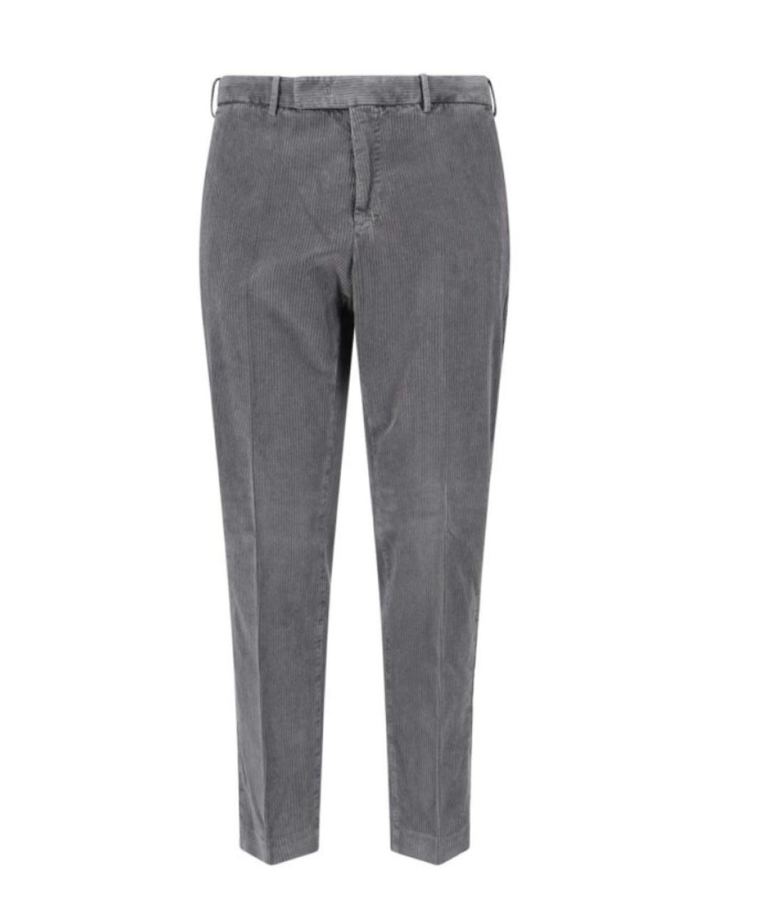 PT TORINO Серые хлопковые повседневные брюки, фото 1
