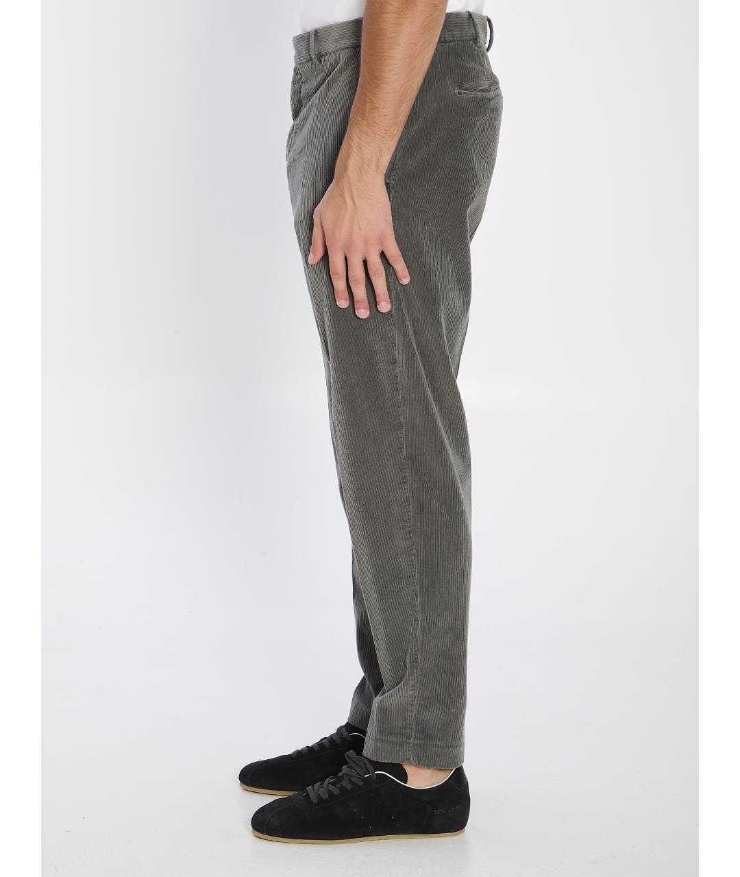 PT TORINO Серые хлопковые повседневные брюки, фото 3