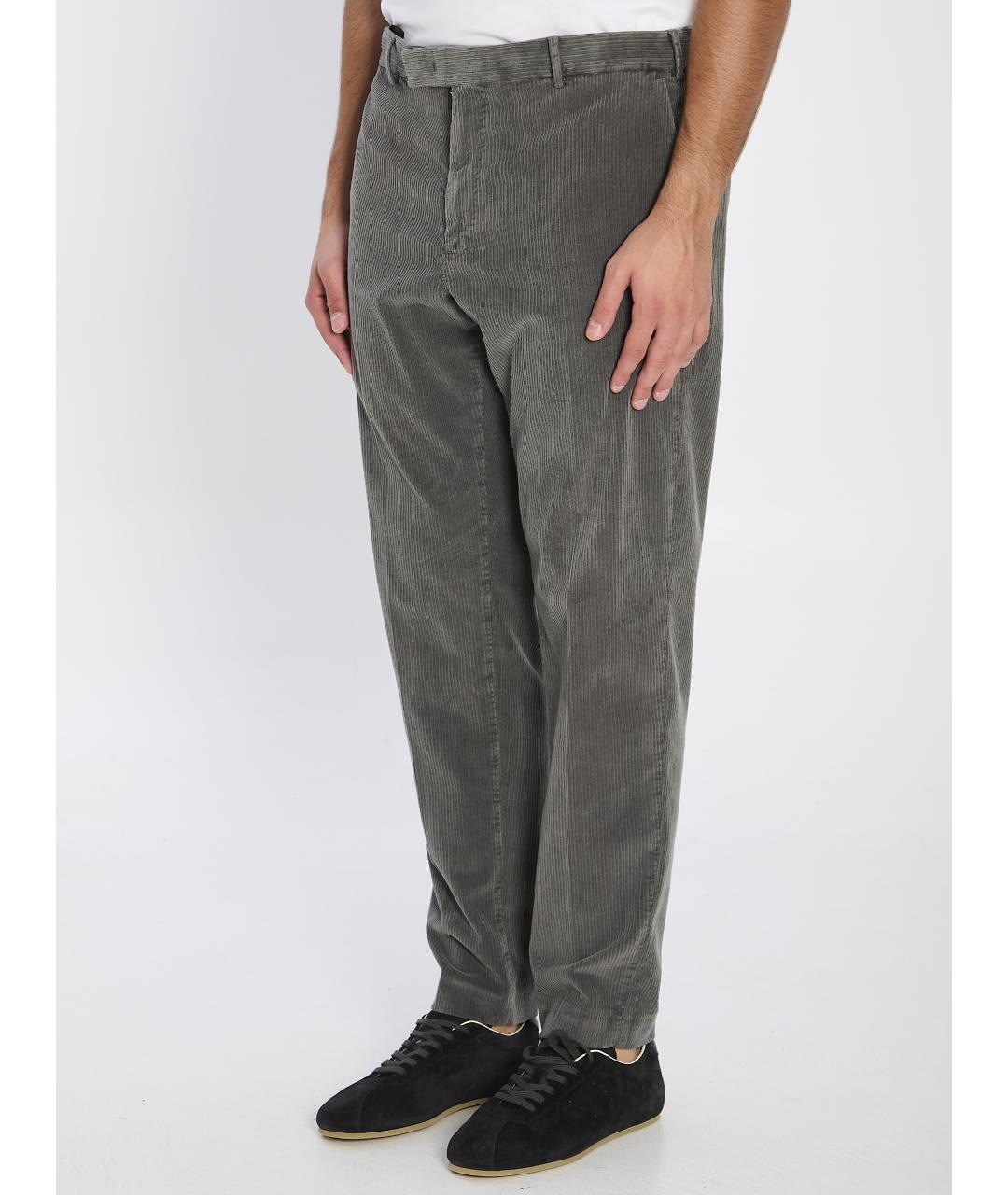 PT TORINO Серые хлопковые повседневные брюки, фото 2