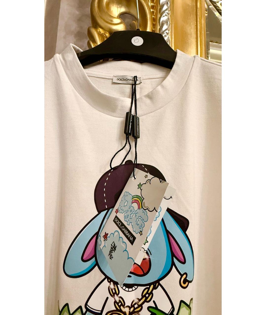 DOLCE&GABBANA Белый хлопковый детская футболка / топ, фото 3