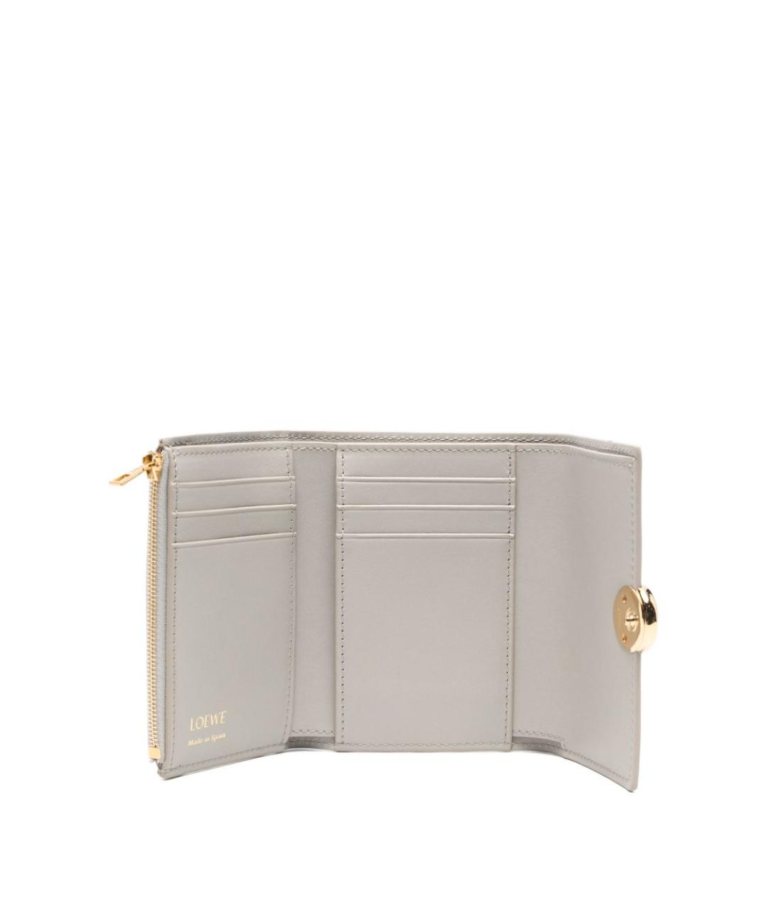 LOEWE Серый кожаный кошелек, фото 2