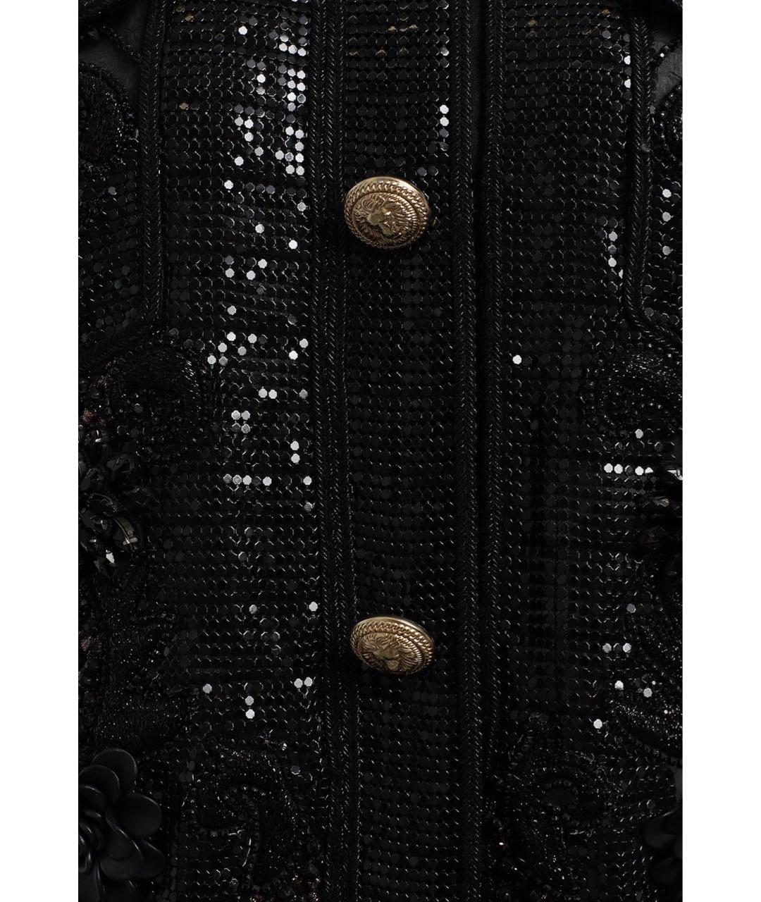 BALMAIN Черное шелковое коктейльное платье, фото 3
