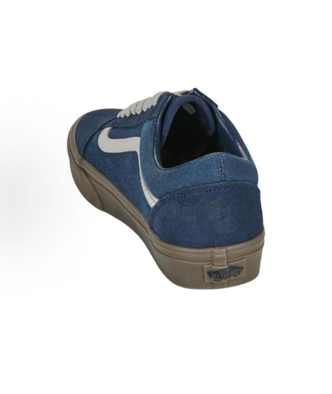 VANS Темно-синие текстильные кроссовки, фото 4