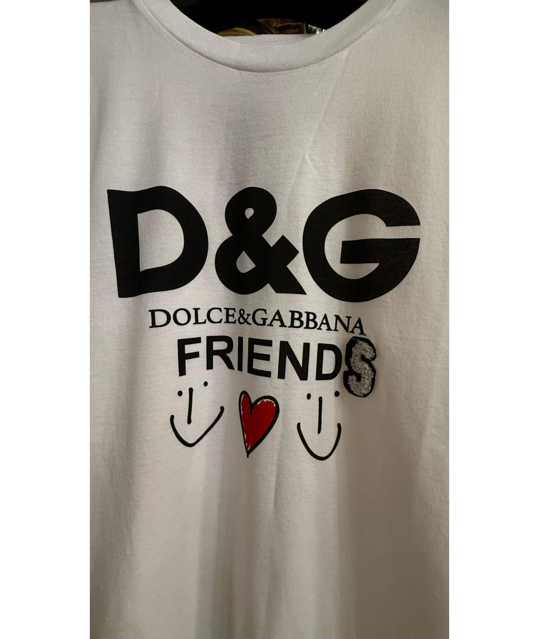 DOLCE&GABBANA Белый хлопковый детская футболка / топ, фото 4