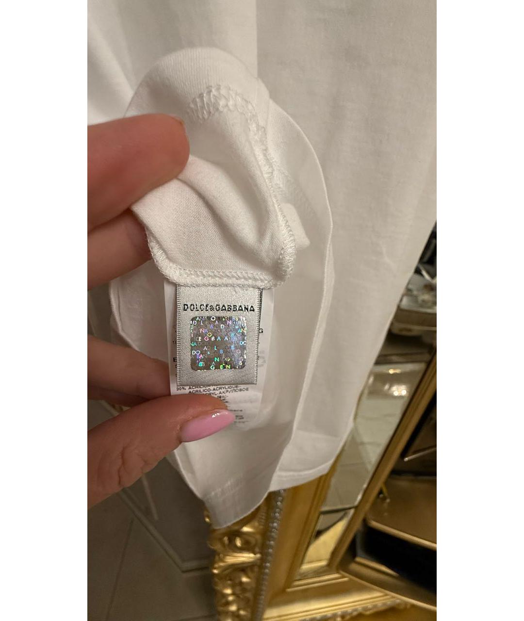 DOLCE&GABBANA Белый хлопковый детская футболка / топ, фото 5
