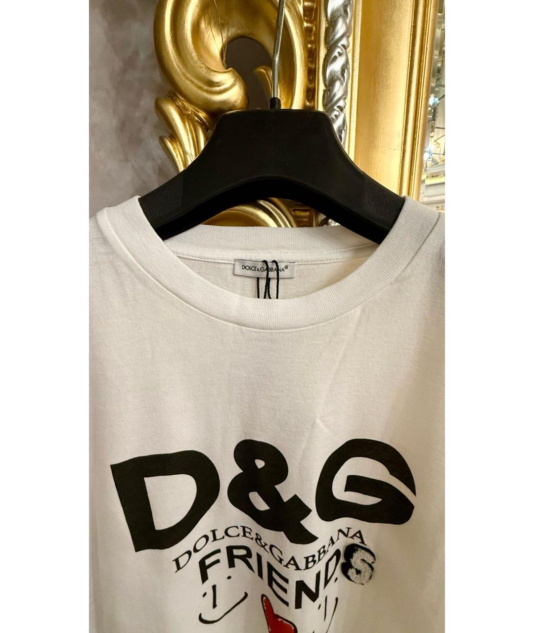 DOLCE&GABBANA Белый хлопковый детская футболка / топ, фото 3