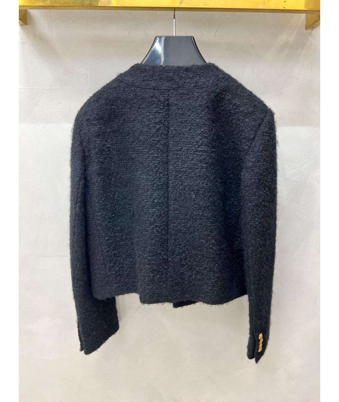 CELINE Черный шерстяной жакет/пиджак, фото 2