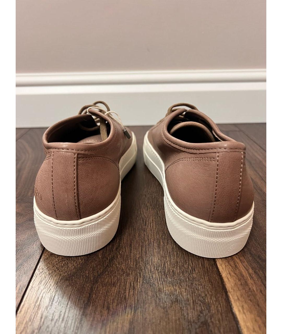 COMMON PROJECTS Бежевые кожаные кеды, фото 4