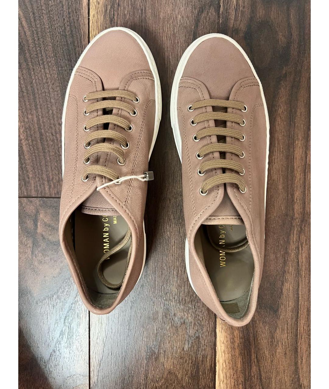 COMMON PROJECTS Бежевые кожаные кеды, фото 3