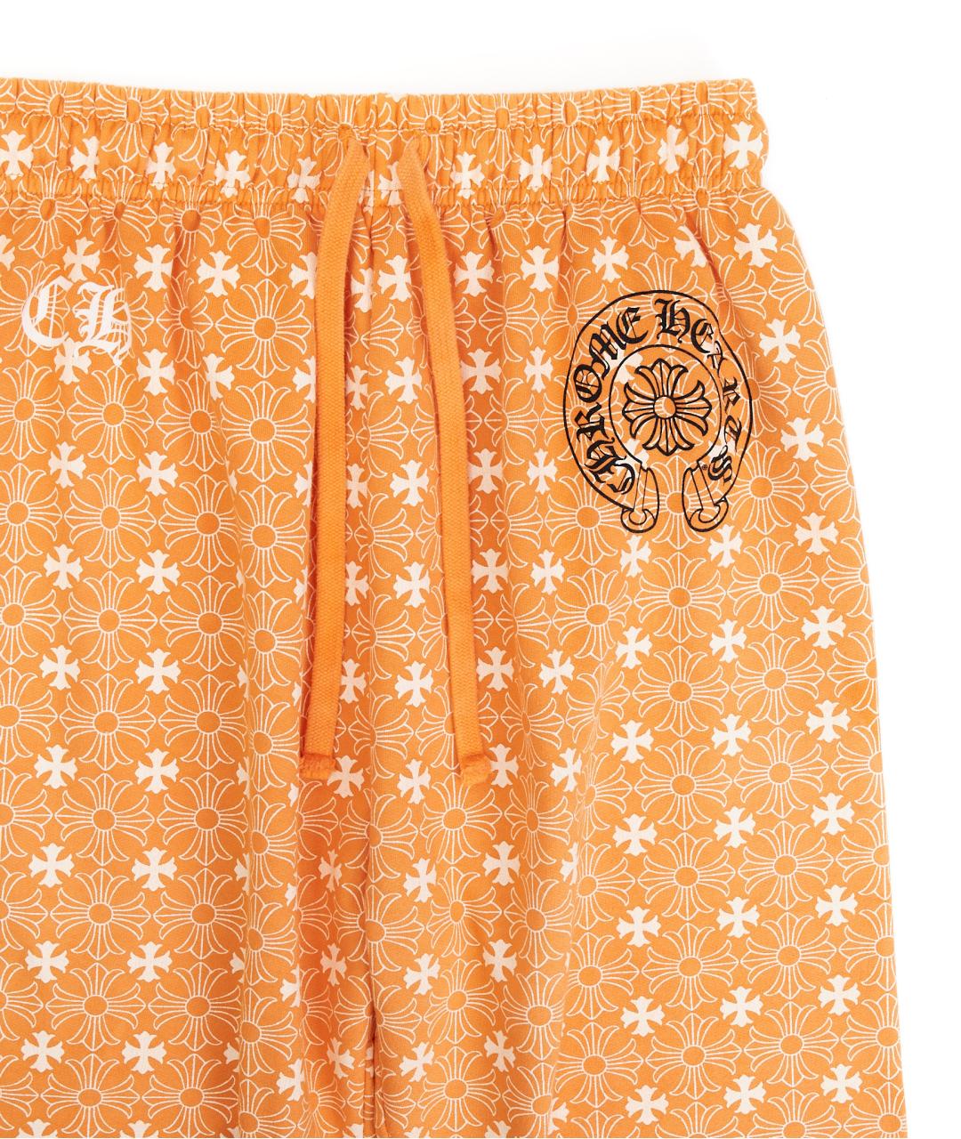 CHROME HEARTS Оранжевый хлопковый спортивный костюм, фото 3