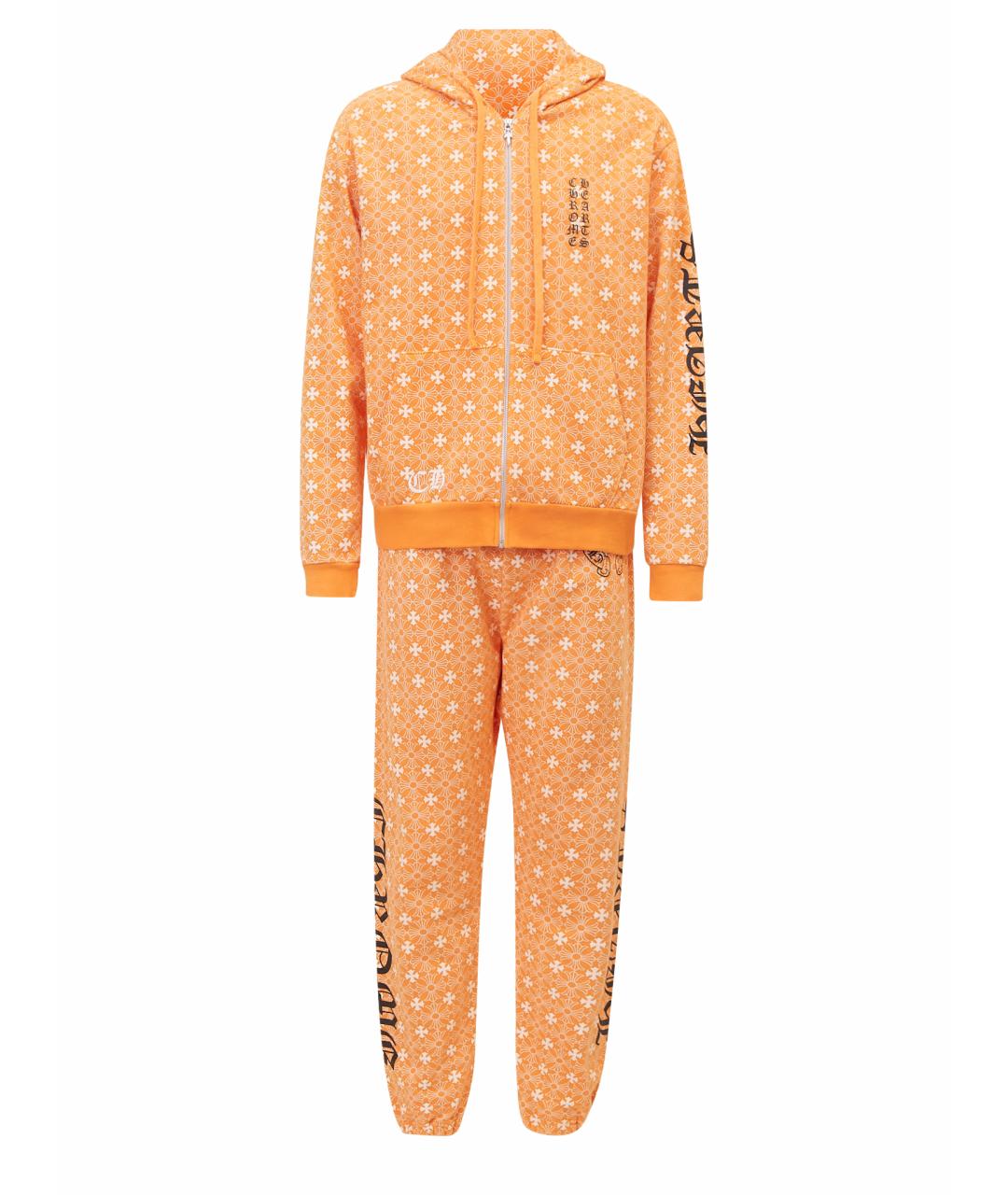 CHROME HEARTS Оранжевый хлопковый спортивный костюм, фото 1