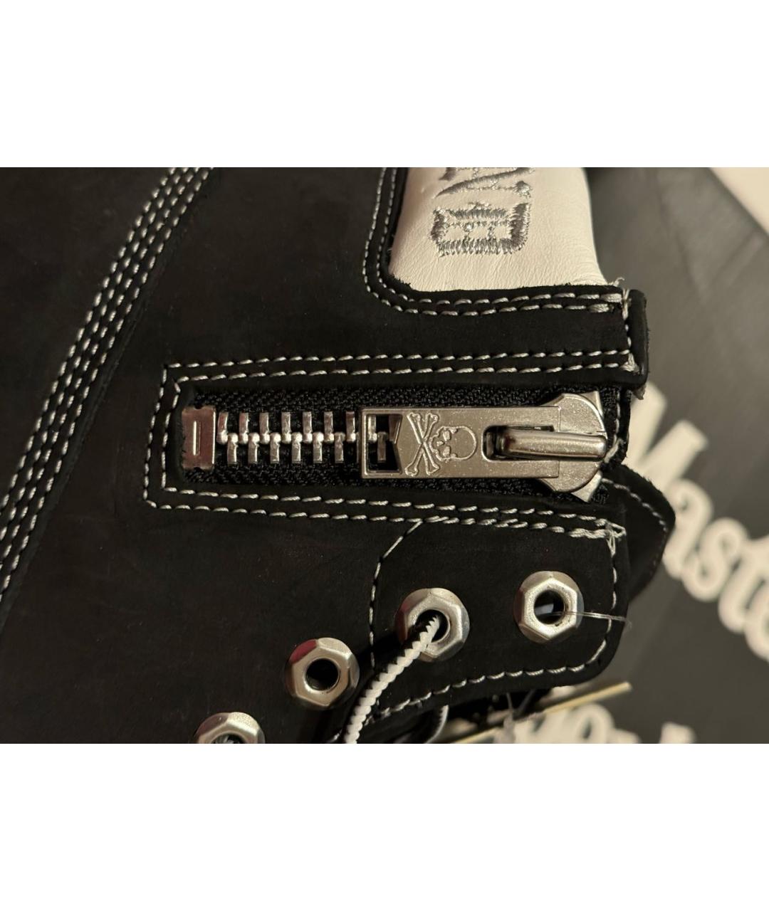 MASTERMIND JAPAN Черные нубуковые высокие ботинки, фото 7