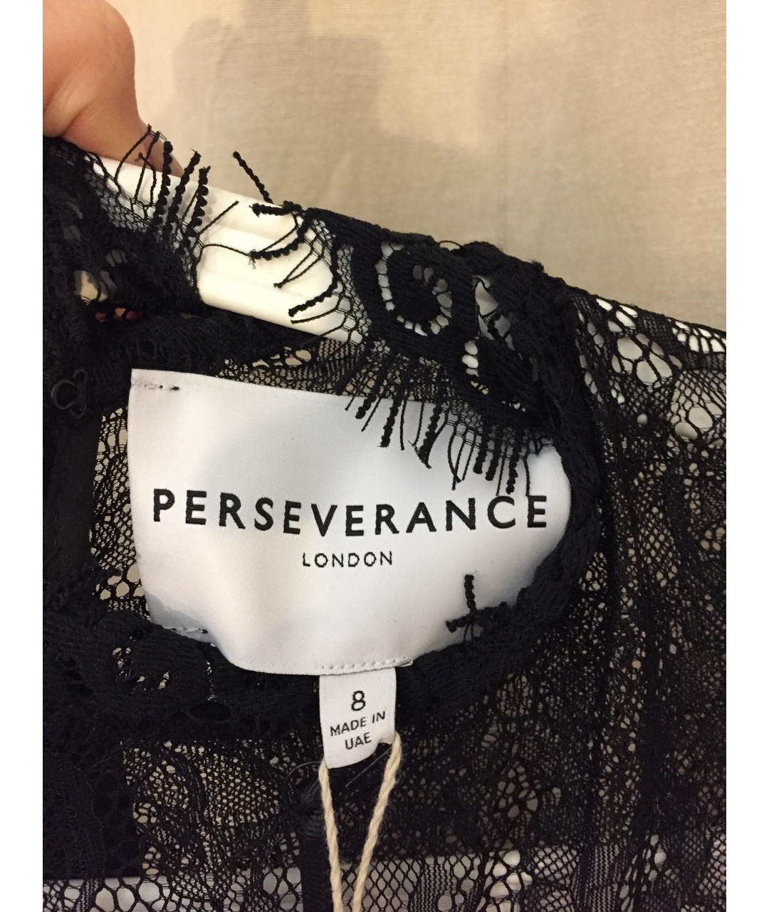 Perseverance London Черное кружевное вечернее платье, фото 3