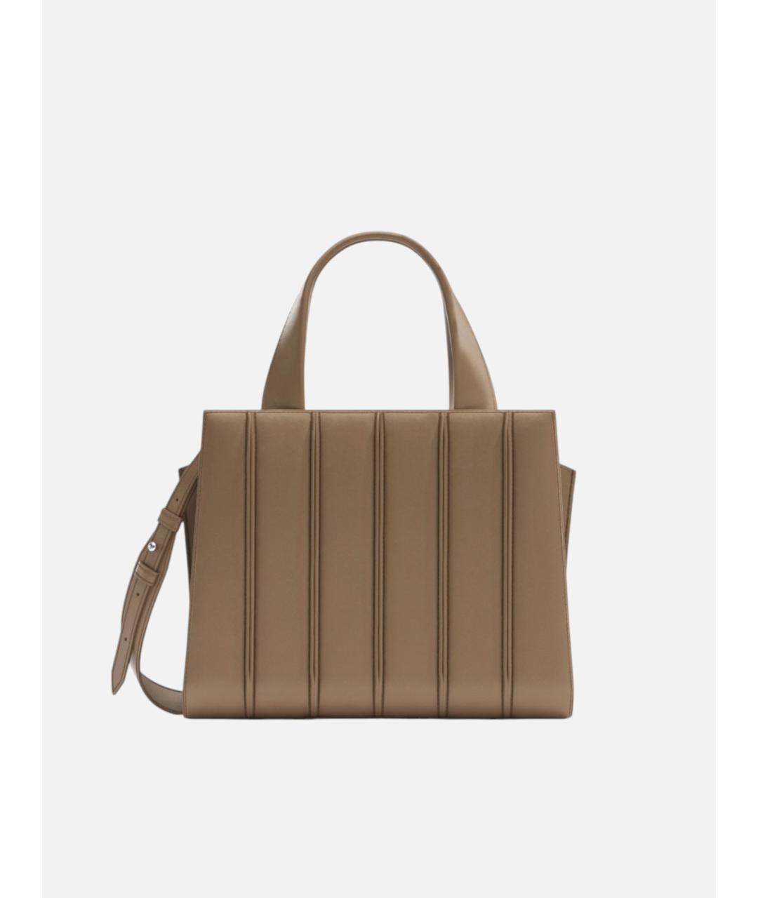 MAX MARA Коричневая кожаная сумка тоут, фото 6