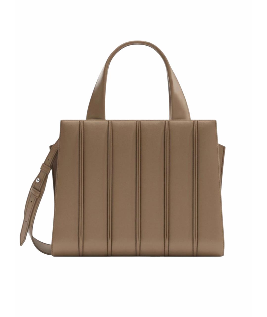 MAX MARA Коричневая кожаная сумка тоут, фото 1