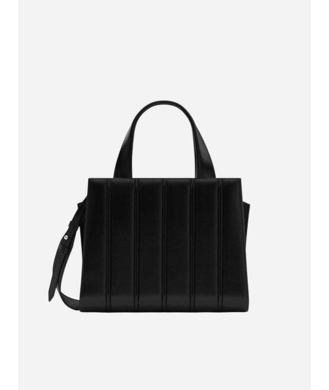 MAX MARA Черная кожаная сумка тоут, фото 6