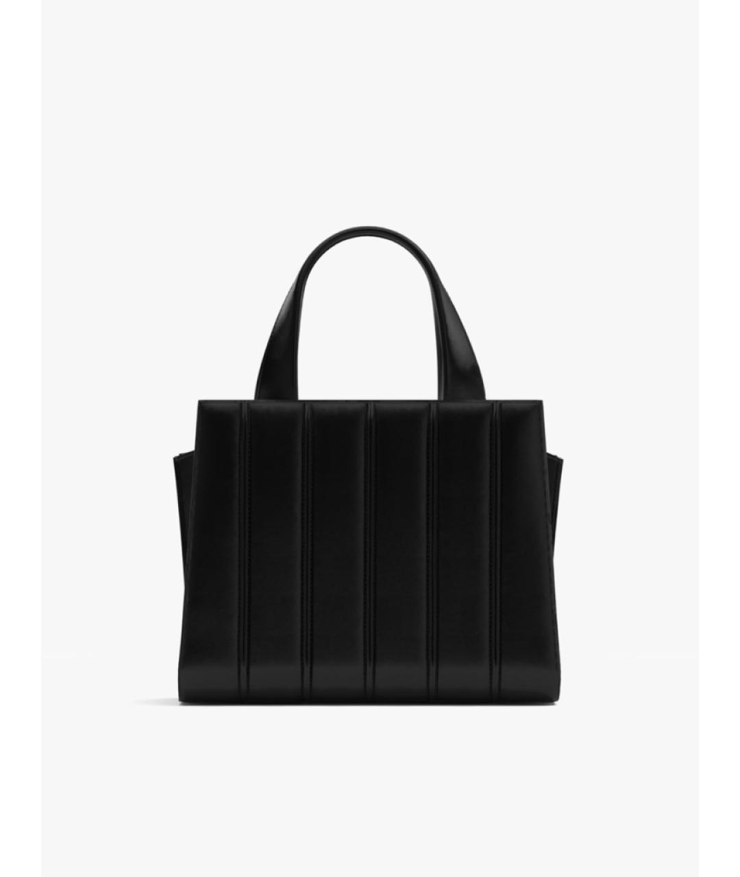 MAX MARA Черная кожаная сумка тоут, фото 4