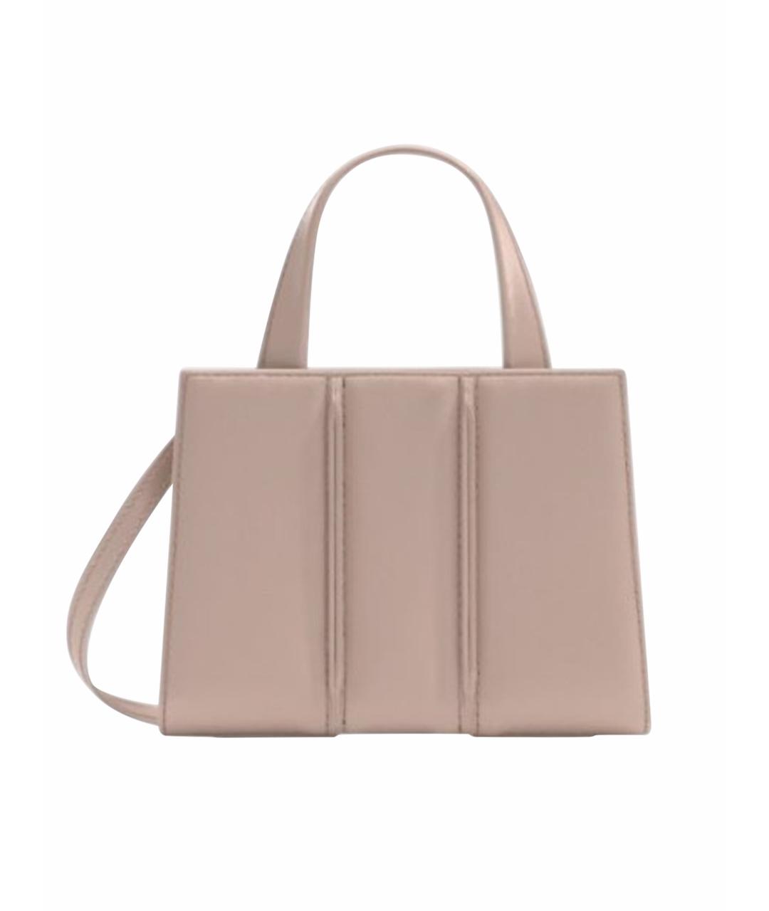 MAX MARA Розовая кожаная сумка тоут, фото 1