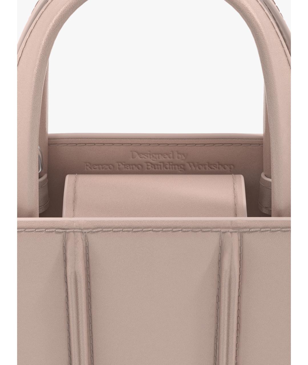 MAX MARA Розовая кожаная сумка тоут, фото 5