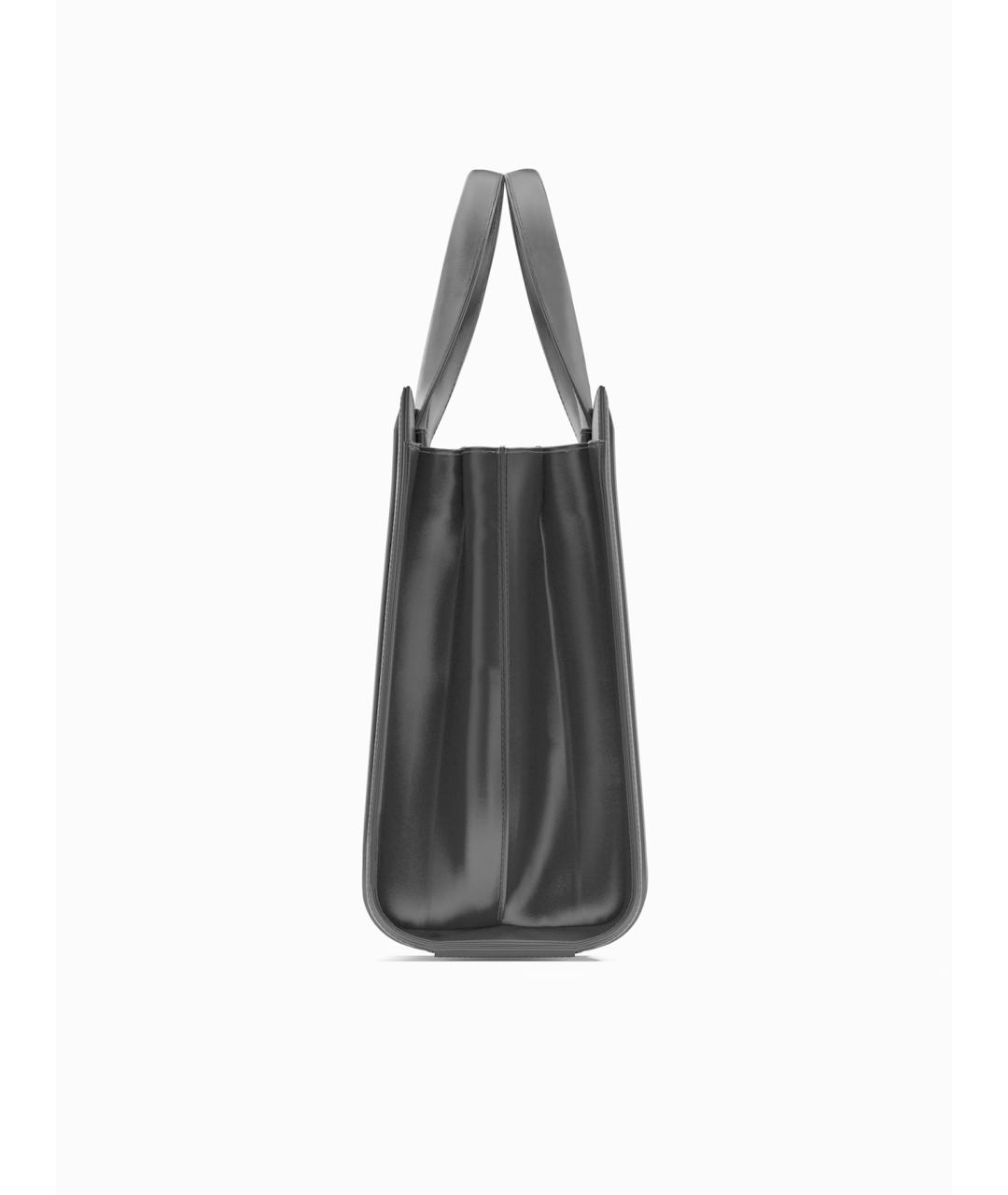 MAX MARA Черная кожаная сумка тоут, фото 5